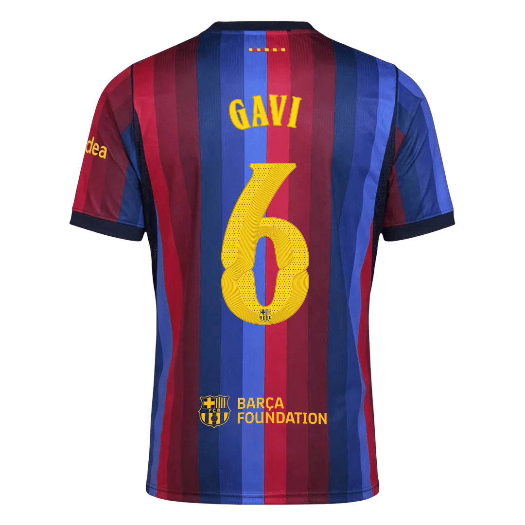 Barcelona 2026/27 Home Soccer Jersey - GAVI #6 – UCL