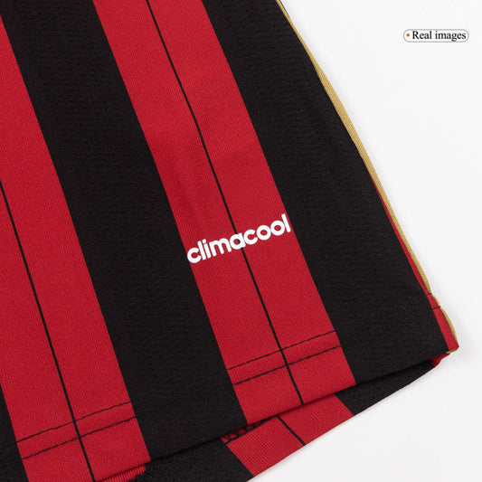 AC Milan 2013/14 Retro Long Sleeve Home Soccer Jersey