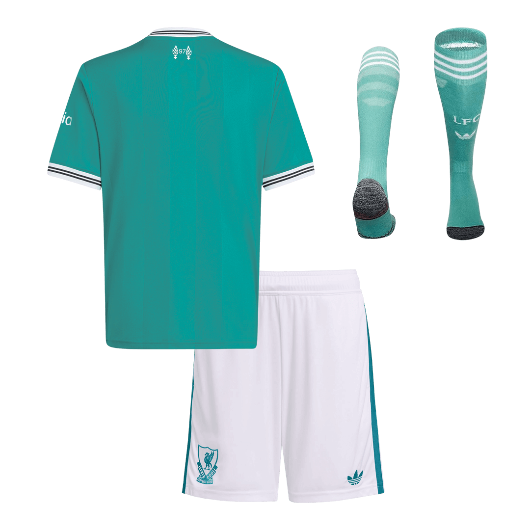 Kids Liverpool 2025/26 Third Away Soccer Full Kit