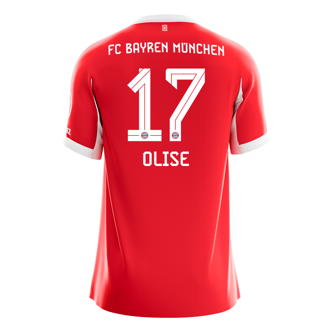 Bayern Munich 2025/26 Home Soccer Jersey - OLISE #17