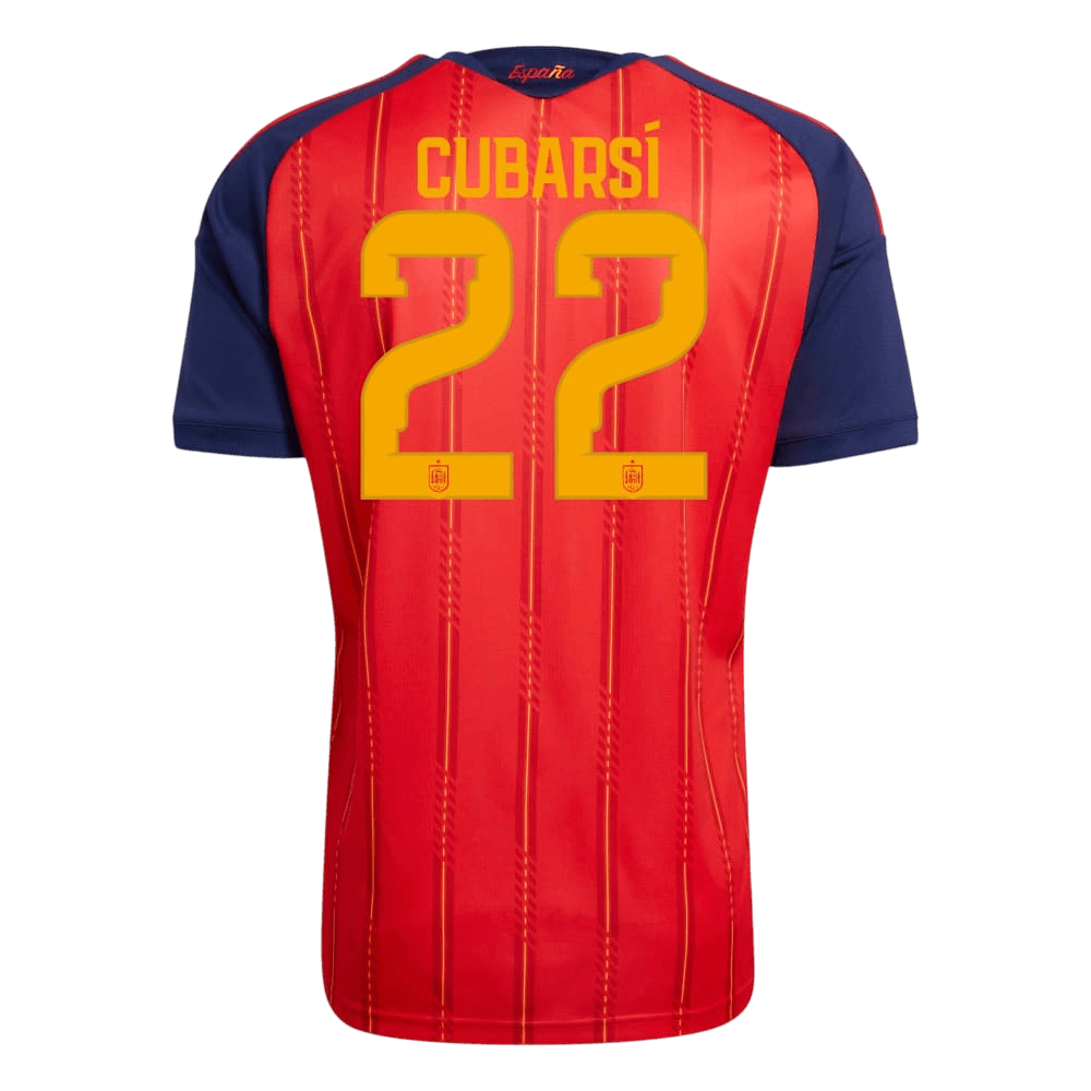 Spain World Cup 2026 Home Soccer Jersey - CUBARSÍ #22 - Champion Edition