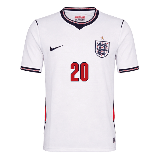 England World Cup 2026 Home Soccer Jersey - PALMER #20