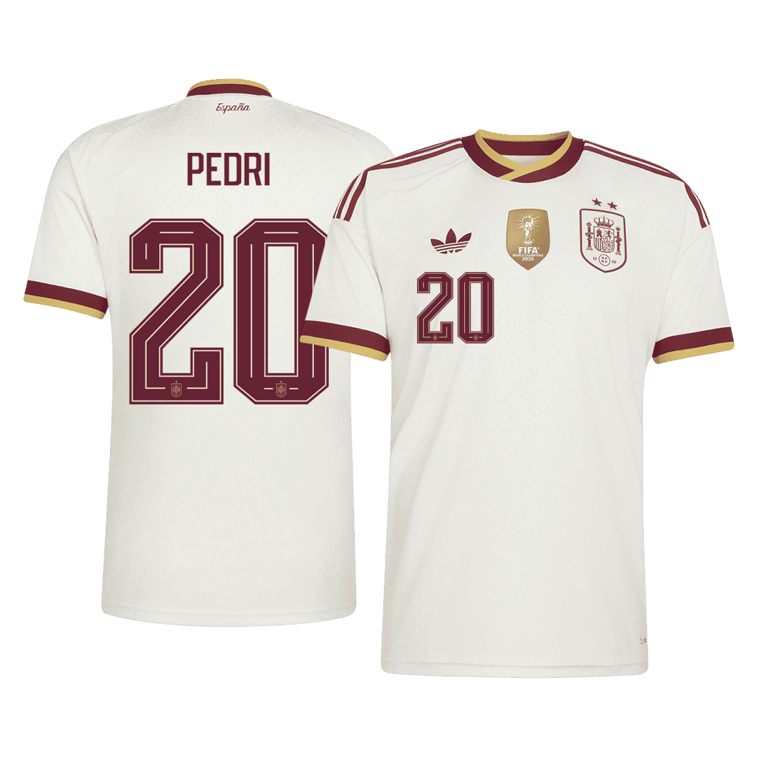 Spain World Cup 2026 Away Soccer Jersey - PEDRI #20 - Champion Edition