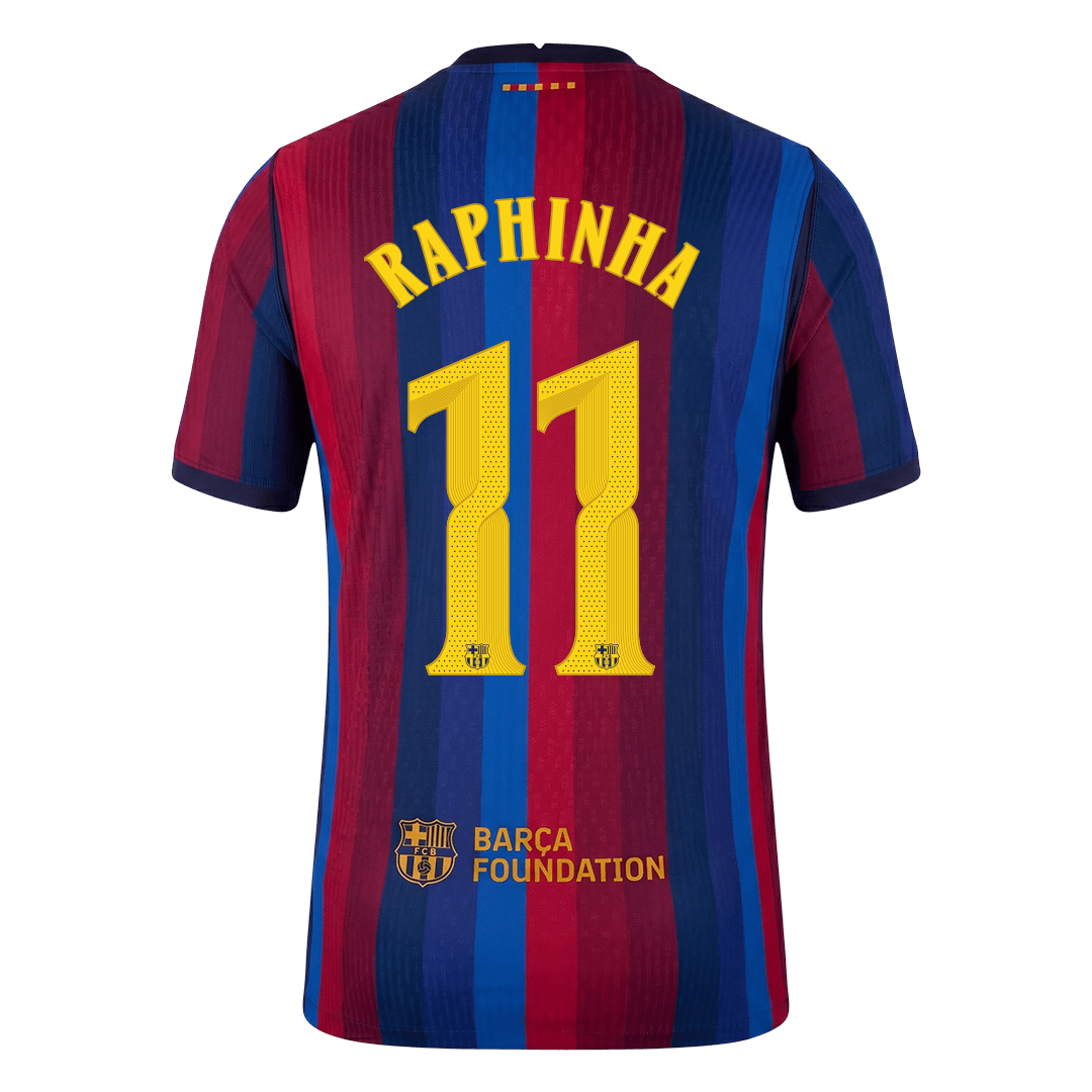 Barcelona 2026/27 Home Soccer Jersey - RAPHINHA #11 – UCL (Player Edition)
