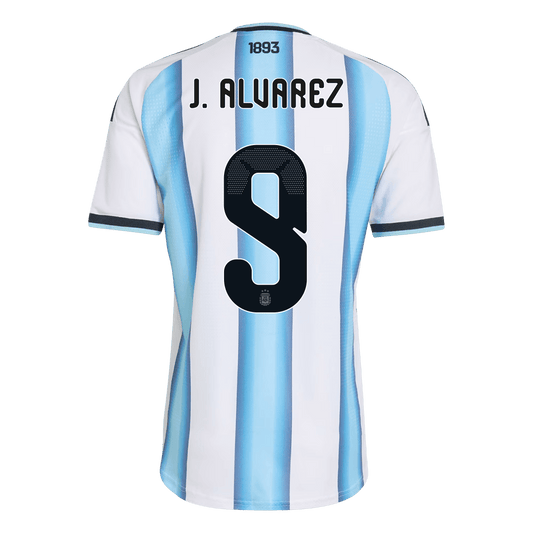 Argentina World Cup 2026 Home Soccer Jersey - J. ALVAREZ #9 (Player Edition)