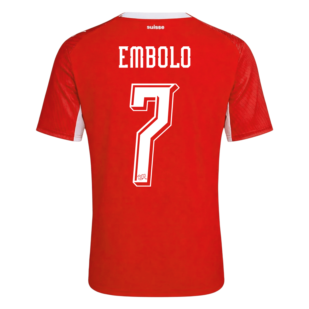 Switzerland World Cup 2026 Home Soccer Jersey - EMBOLO #7