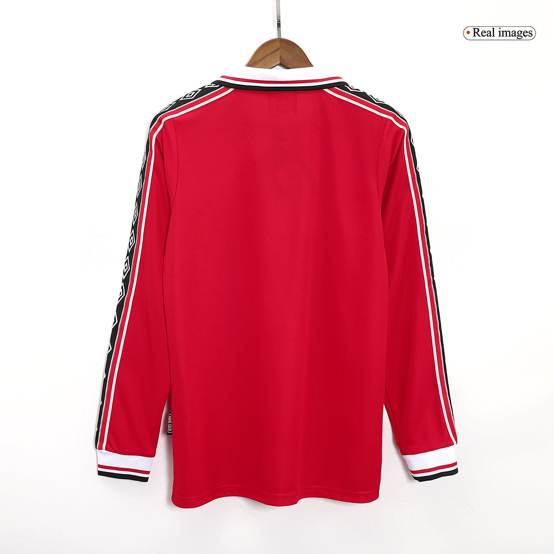 Manchester United 1998/99 Retro Long Sleeve Home Soccer Jersey