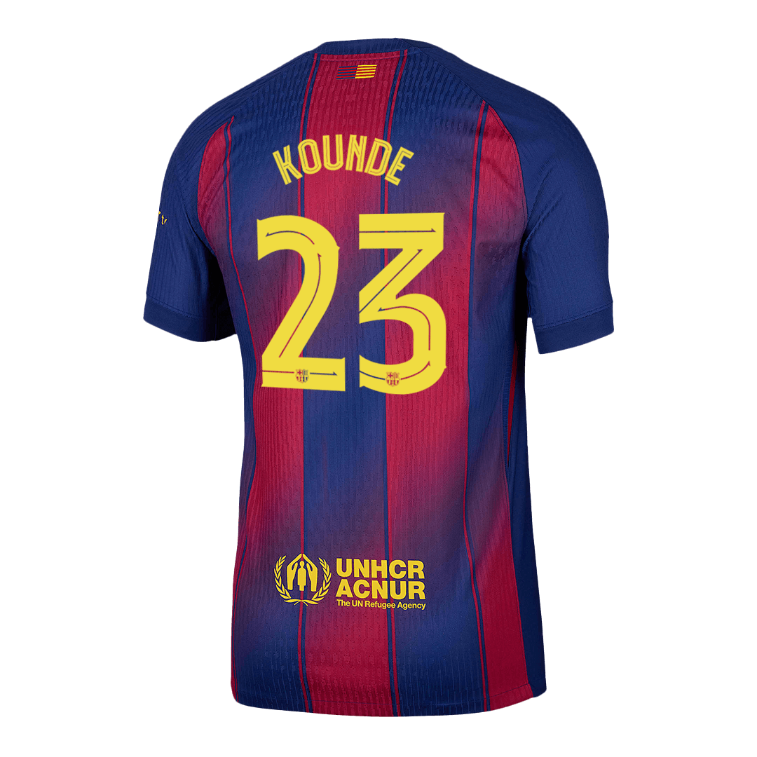 Barcelona 2025/26 Home Soccer Jersey - KOUNDE #23 – UCL (Player Edition)
