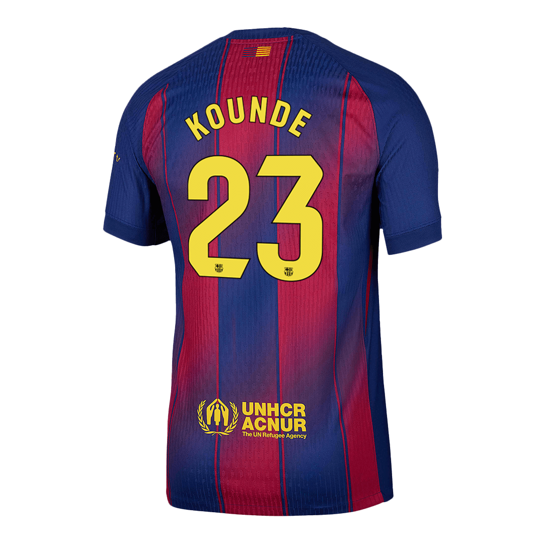 Barcelona 2025/26 Home Soccer Jersey - KOUNDE #23 (Player Edition)