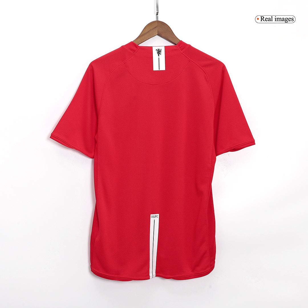 Manchester United 2007/08 Retro Home Soccer Jersey - UCL