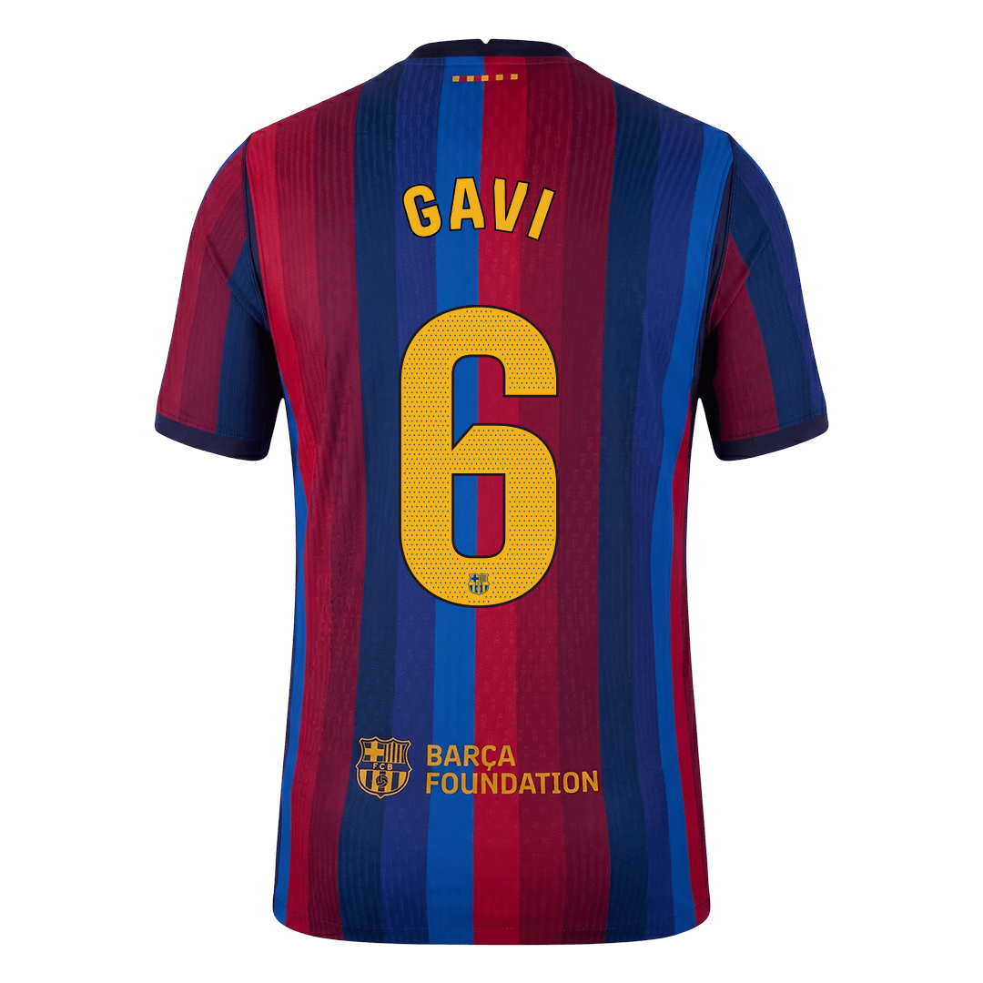 Barcelona 2026/27 Home Soccer Jersey - GAVI #6 (Player Edition)