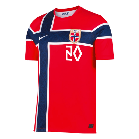 NUSA #20 Men's Norway World Cup 2026 Home Soccer Jersey