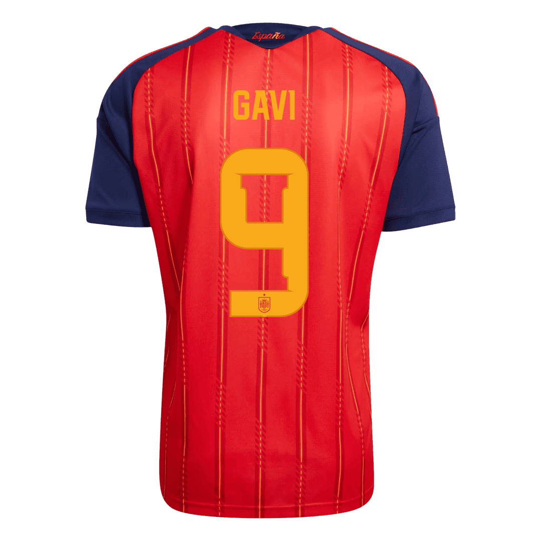 Spain World Cup 2026 Home Soccer Jersey - GAVI #9 - Champion Edition