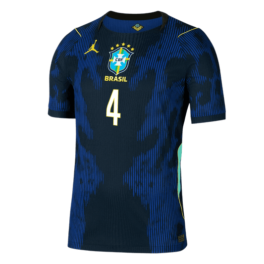 Brazil World Cup 2026 Away Soccer Jersey - MARQUINHOS #4 (Player Edition)