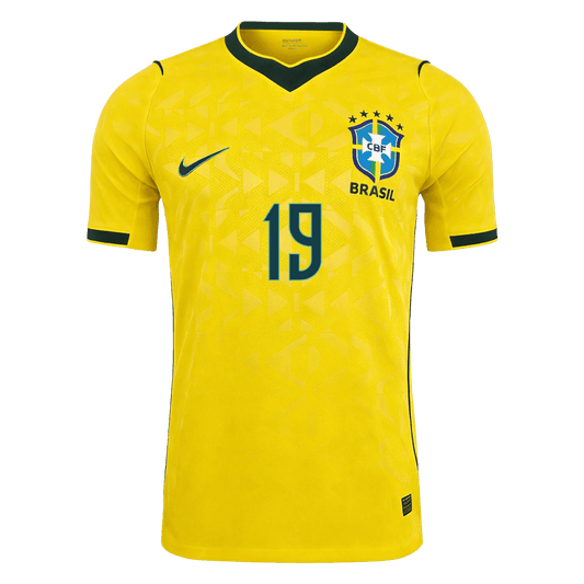 ENDRICK #19 Men's Brazil World Cup 2026 Player Version Home Soccer Jersey - Slim Fit