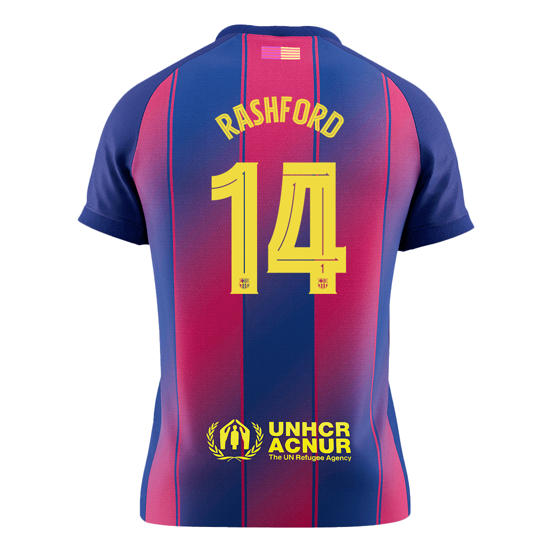 Barcelona 2025/26 Home Soccer Jersey - RASHFORD #14 – UCL