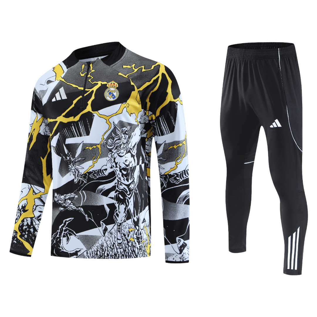 Kids Real Madrid 2025/26 Tracksuit Black