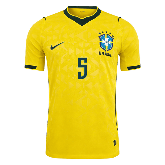 CASEMIRO #5 Men's Brazil World Cup 2026 Player Version Home Soccer Jersey - Slim Fit