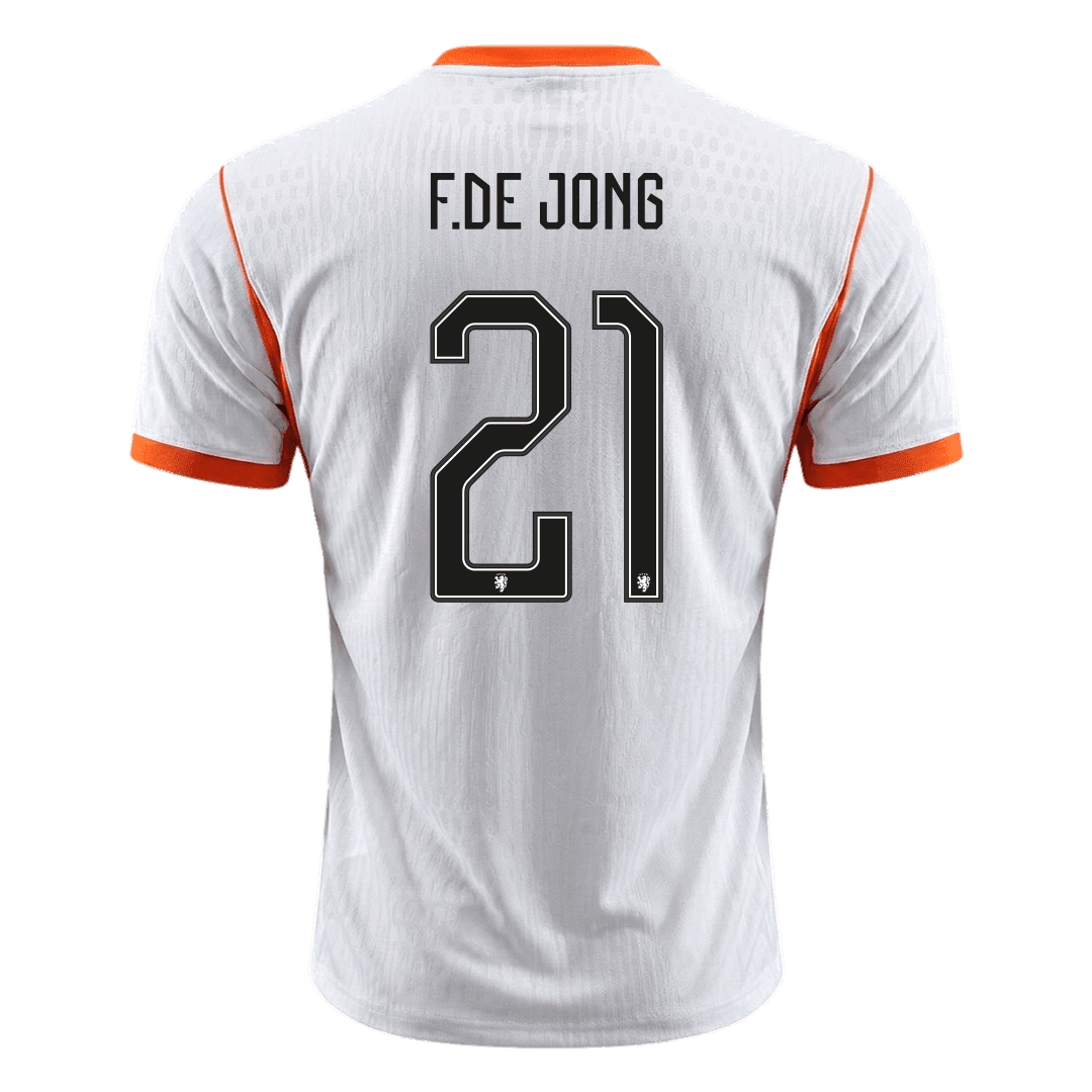 Netherlands World Cup 2026 Away Soccer Jersey - F.DE JONG #21 (Player Edition)