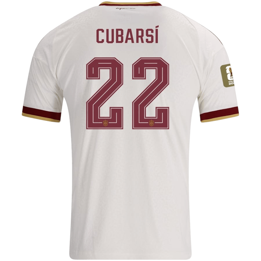 Spain World Cup 2026 Away Soccer Jersey - CUBARSÍ #22 - Champion Edition