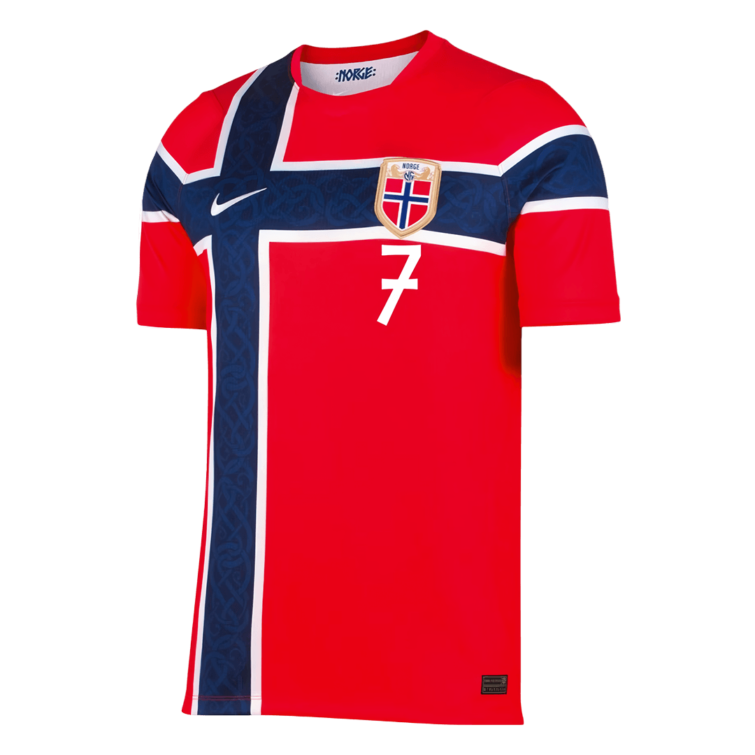 SØRLOTH #7 Men's Norway World Cup 2026 Home Soccer Jersey
