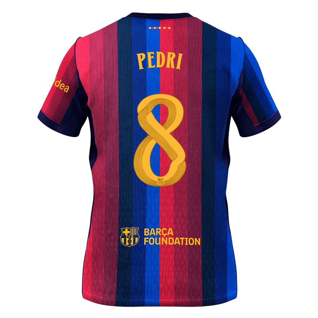 Barcelona 2026/27 Home Soccer Jersey - PEDRI #8 – UCL