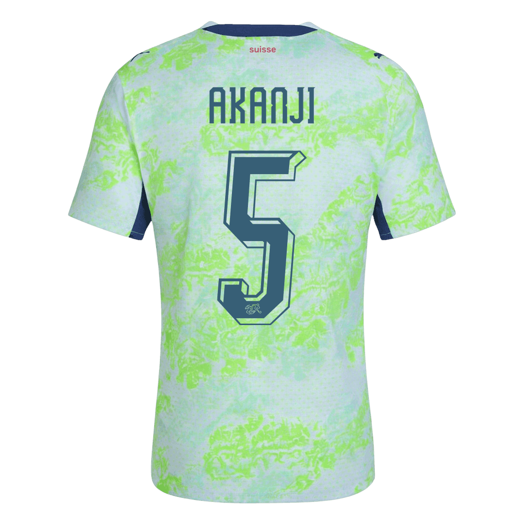Switzerland World Cup 2026 Away Soccer Jersey - AKANJI #5 (Player Edition)