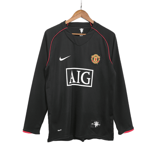 Retro Men's Manchester United 2007/08 Away Long Sleeve Soccer Jersey