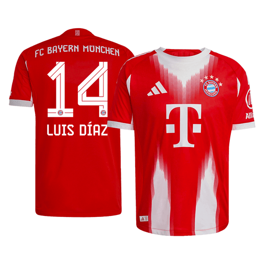 LUIS DÍAZ #14 Men's Bayern Munich 2025/26 Player Version Home Soccer Jersey - Slim Fit