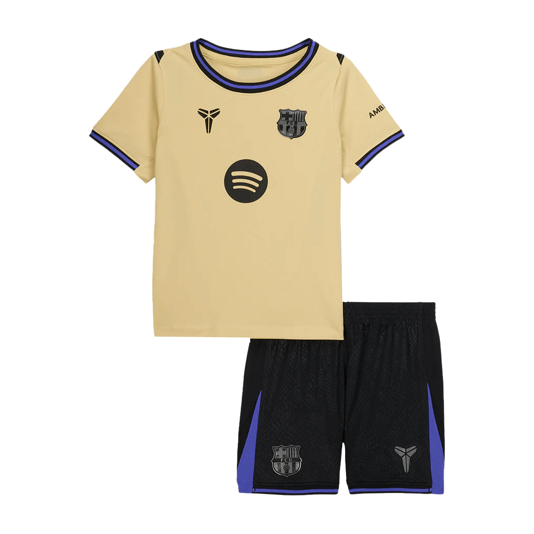 Kid's Barcelona 2025/26 Away Soccer Jersey Kit