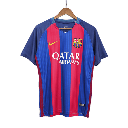 Retro MESSI #10 Men's Barcelona 2016/17 Home Soccer Jersey