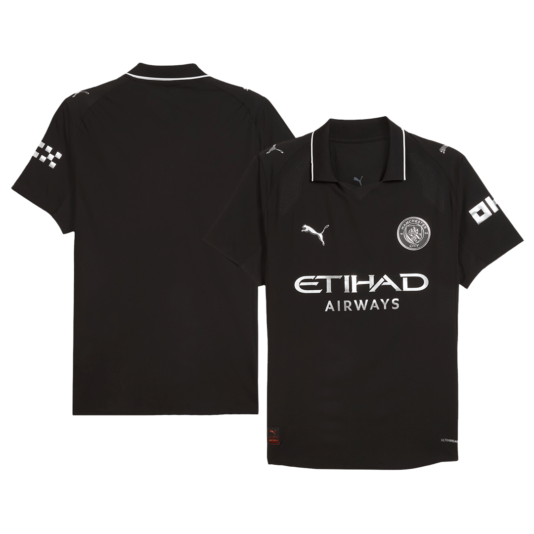 Men's Manchester City 2025/26 Player Version Away Soccer Jersey - Slim Fit