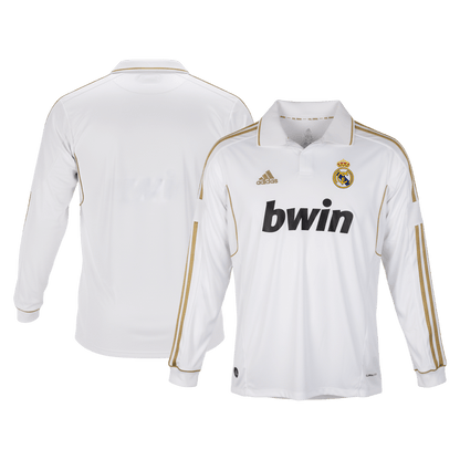 Retro Men's Real Madrid 2011/12 Home Long Sleeve Soccer Jersey