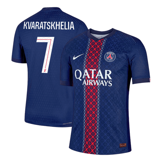 KVARATSKHELIA #7 Men's PSG 2025/26 Player Version Home Soccer Jersey - Slim Fit