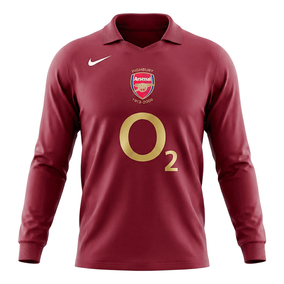 Retro Men's Arsenal 2005/06 Home Long Sleeve Soccer Jersey