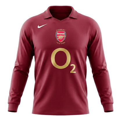 Retro Men's Arsenal 2005/06 Home Long Sleeve Soccer Jersey