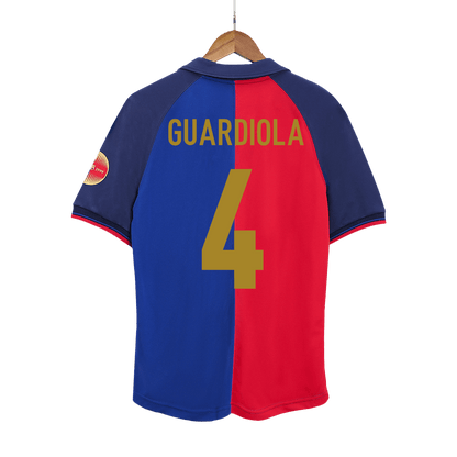 Retro GUARDIOLA #4 Men's Barcelona 1999/00 Home Soccer Jersey