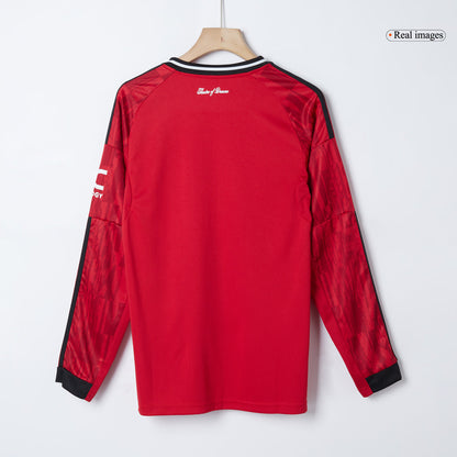 Men's Manchester United 2025/26 Home Long Sleeve Soccer Jersey