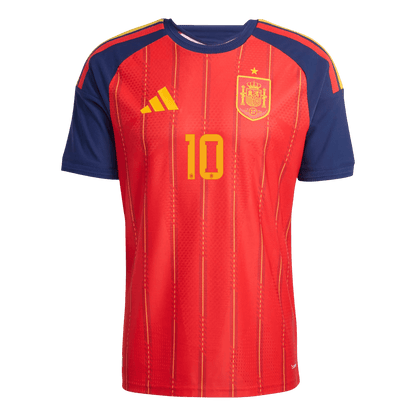 OLMO #10 Men's Spain World Cup 2026 Player Version Home Soccer Jersey - Slim Fit