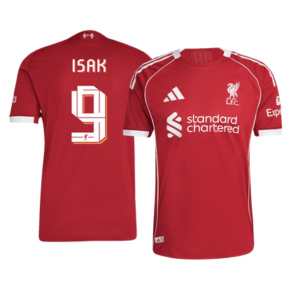 ISAK #9 Men's Liverpool UCL 2025/26 Player Version Home Soccer Jersey - Slim Fit