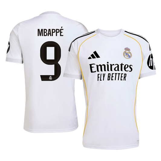 Real Madrid 2025/26 Home Soccer Jersey - MBAPPÉ #9