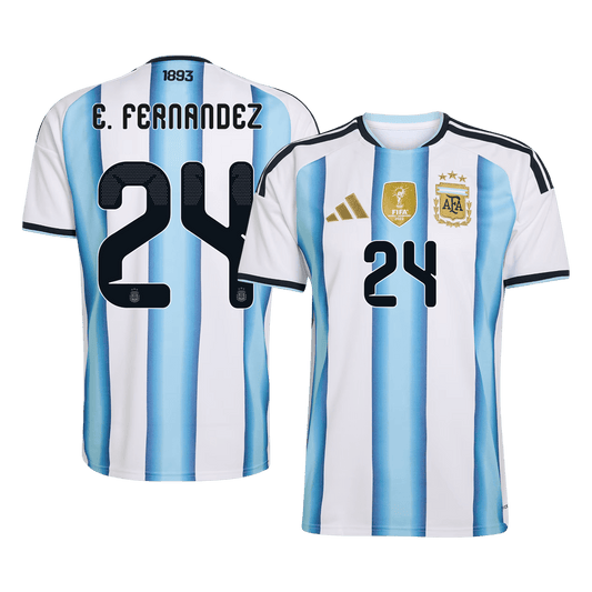Argentina World Cup 2026 Home Soccer Jersey - E. FERNANDEZ #24