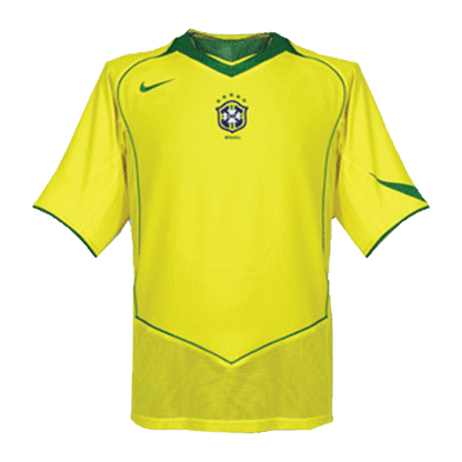 Retro Men's Brazil 2004 Home Soccer Jersey