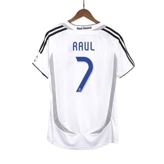 Retro RAUL #7 Men's Real Madrid 2006/07 Home Soccer Jersey