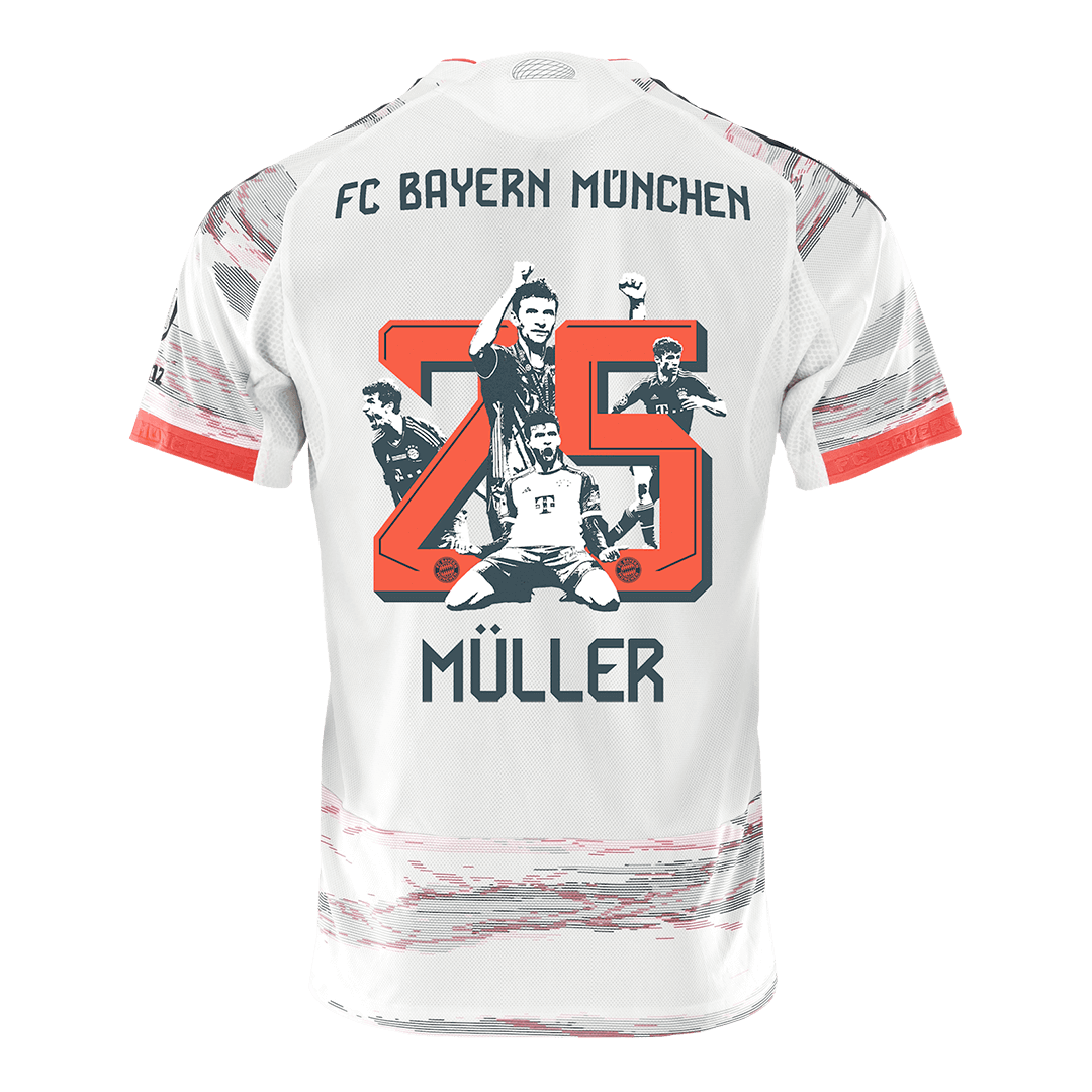MÜLLER Special #25 Men's Bayern Munich 2025/26 Player Version Away Soccer Jersey - Slim Fit