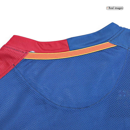 Retro Men's Barcelona UCL UCL Final 2008/09 Home Long Sleeve Soccer Jersey