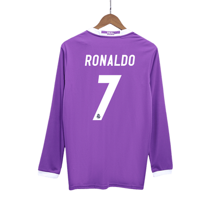 Real Madrid 2016/17 Retro Long Sleeve Away Soccer Jersey - RONALDO #7