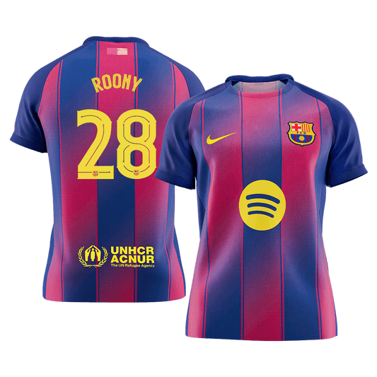 Barcelona 2025/26 Home Soccer Jersey - ROONY #28 – UCL