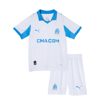 Kids Marseille 2025/26 Home Soccer Kit