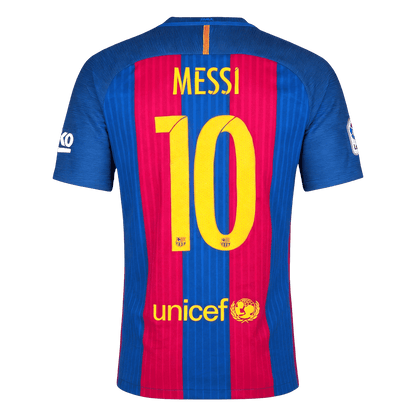 Retro MESSI #10 Men's Barcelona 2016/17 Home Soccer Jersey
